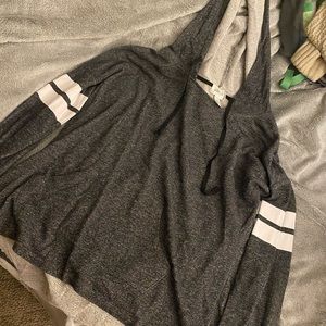 Dark grey and white hoodie